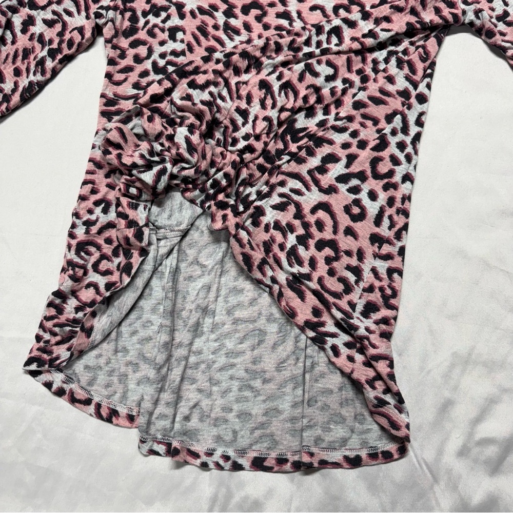 Bobeau Pink and Black Leopard Print Tunic - Picture 3 of 6